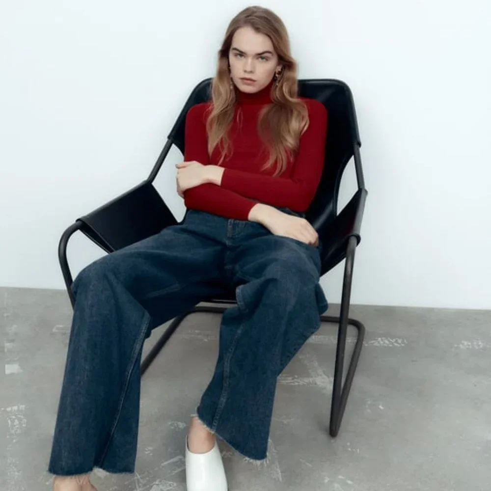 Zara Elegant White Mules with Black Trim - Picture 5 of 6